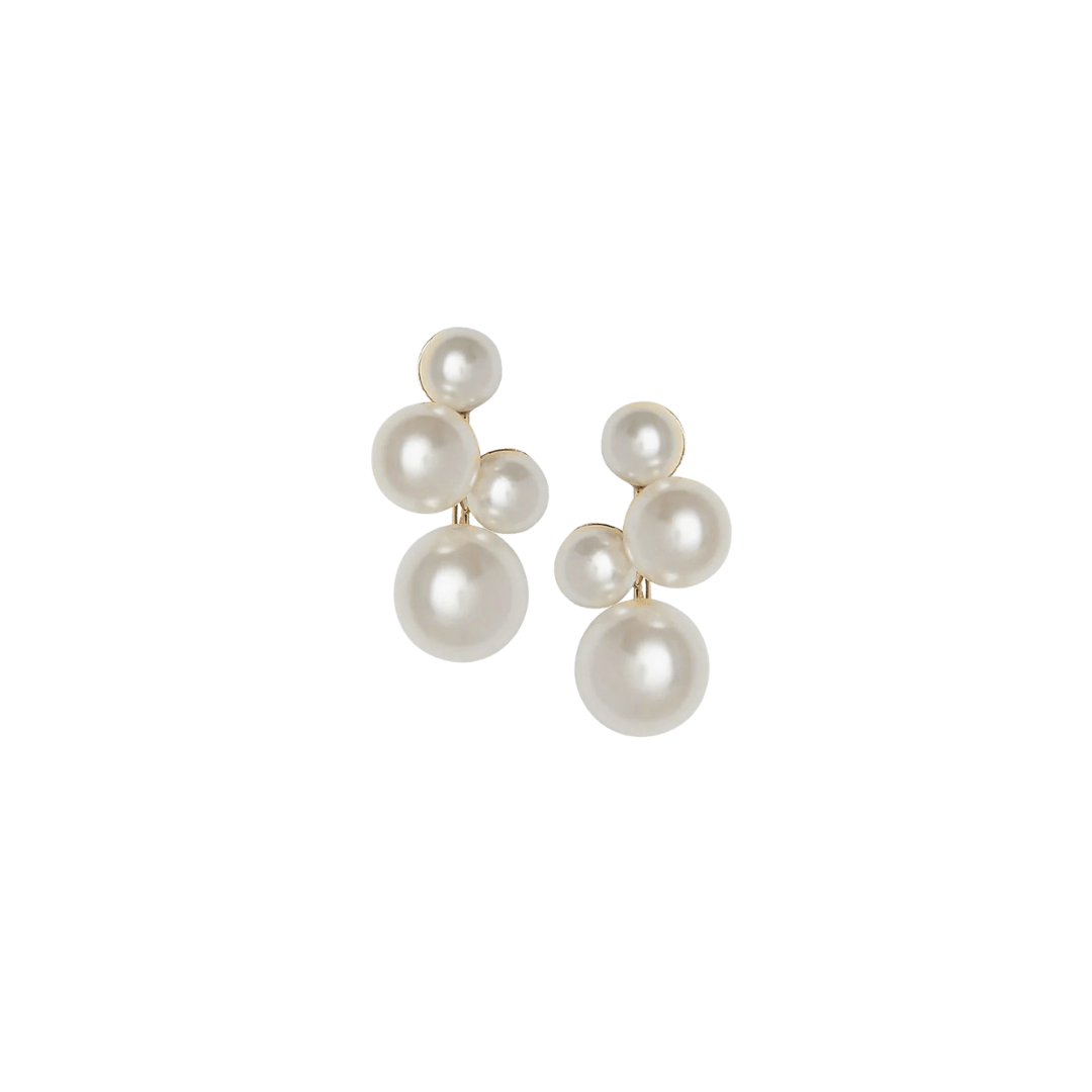 Buy Elizabeth Bower - Bubble Mini Pearl Stud Earrings - Gold online | The White Collection Australia