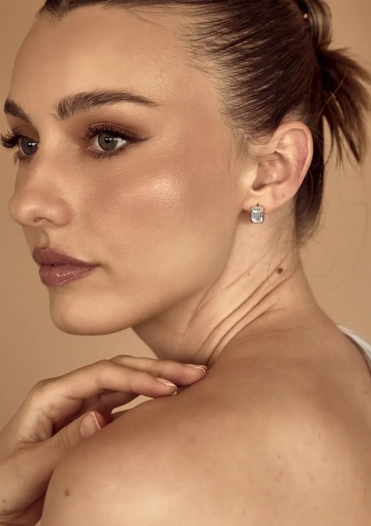 Buy Lola Knight - Andrea - Crystal Stud Earrings - Silver online | The White Collection Australia