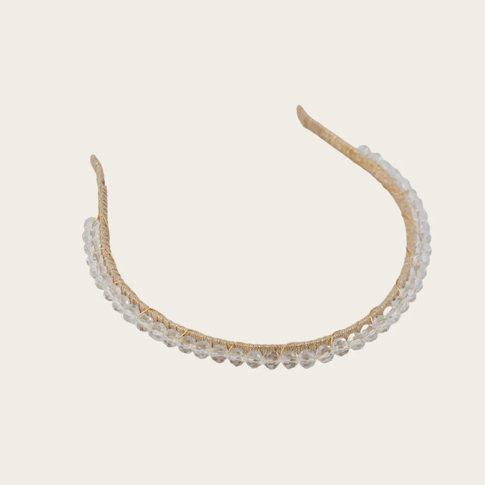 Buy A'el Este - Amadi - Bridal Beaded Headband - Clear Crystal online | The White Collection Australia