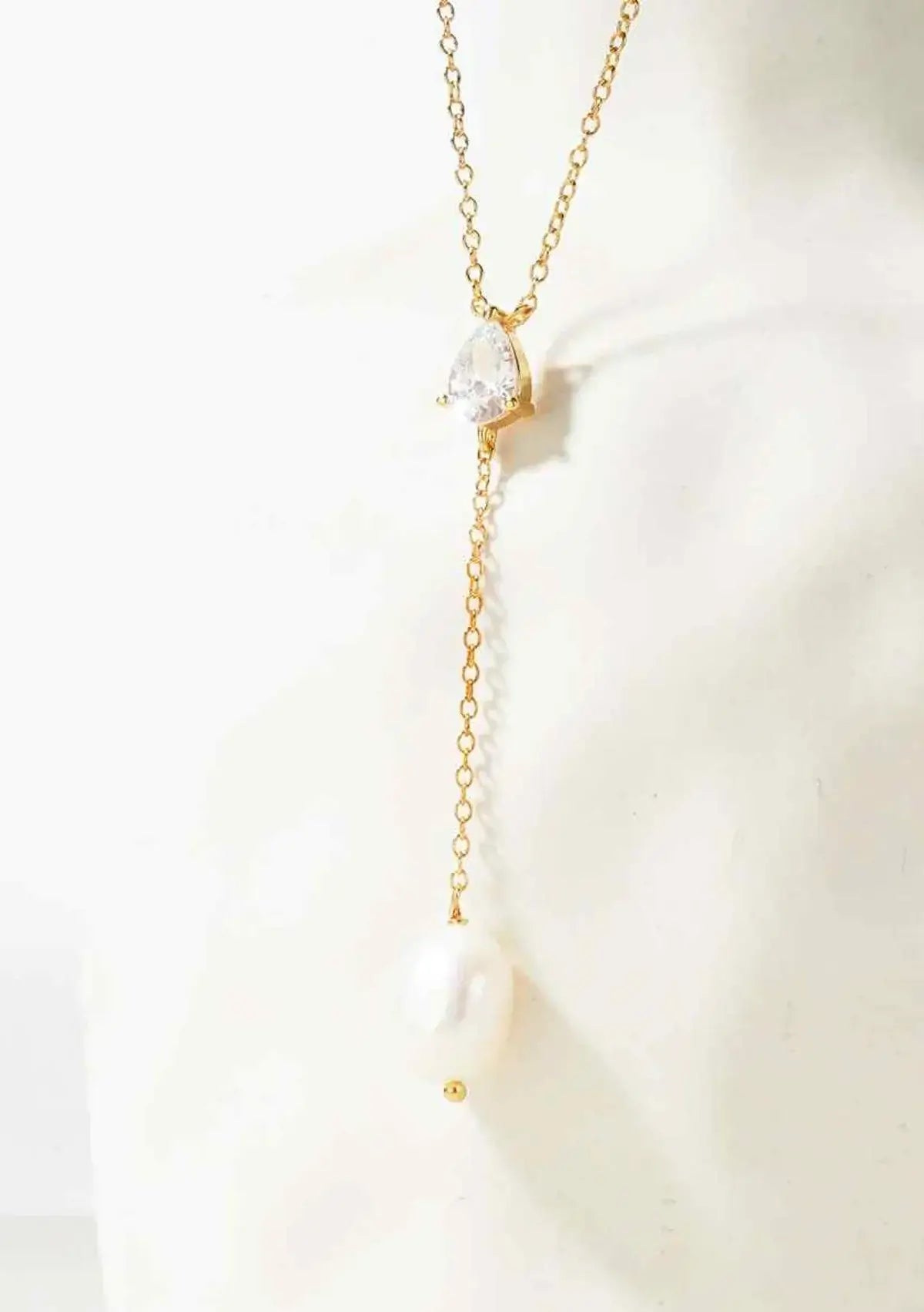 Buy Lola Knight - Andi Crystal Pearl Necklace - 18K Gold online | The White Collection Australia