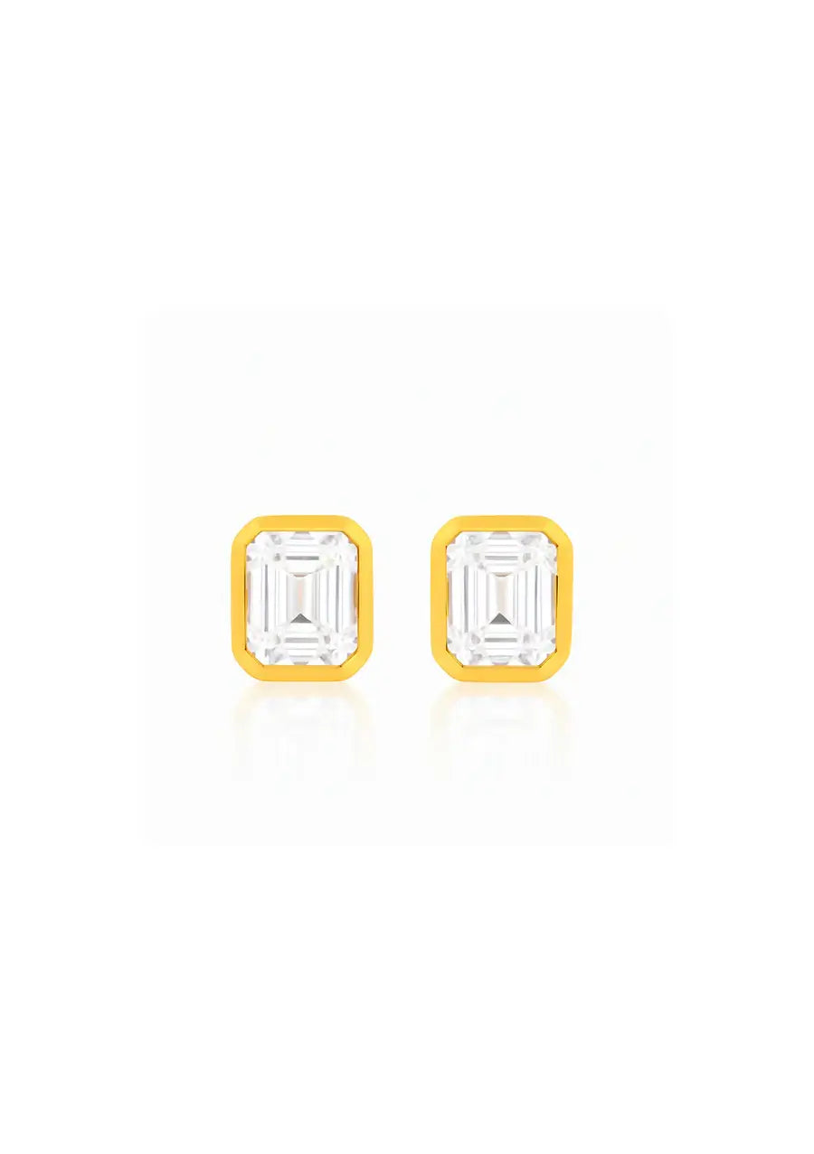 Buy Lola Knight - Andrea - Crystal Stud Earrings - 18K Gold online | The White Collection Australia