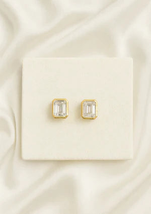 Lola Knight - Andrea - Crystal Stud Earrings - 18K Gold