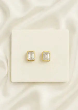 Buy Lola Knight - Andrea - Crystal Stud Earrings - 18K Gold online | The White Collection Australia