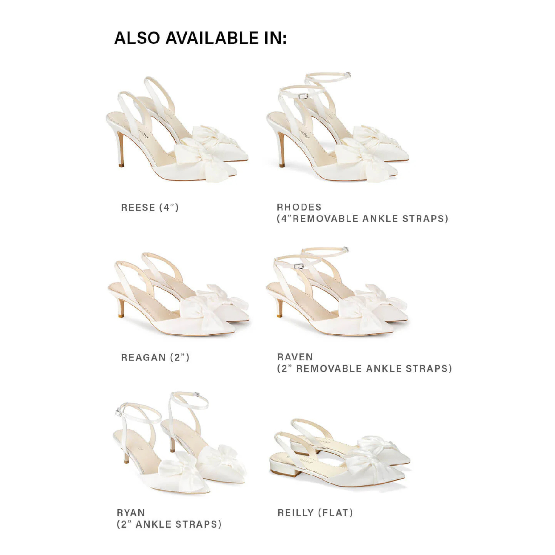 Buy Rhodes - Bow Wedding Heels with Removable Ankle Straps - Ivory online | The White Collection Australia