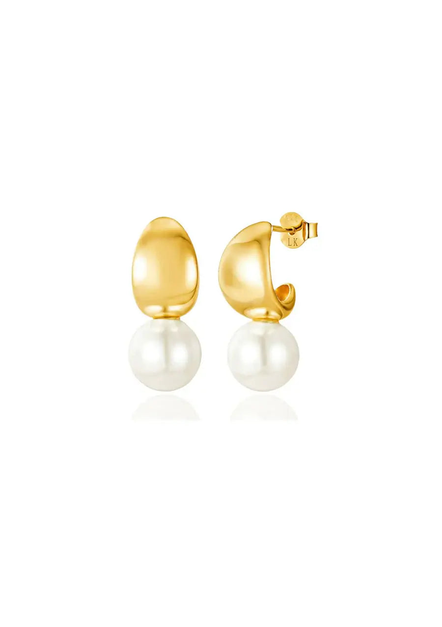Buy Lola Knight - Blanca - Pearl Drop Bridal Earrings - 18K Gold online | The White Collection Australia