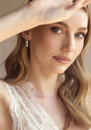 Lola Knight - Blanca - Pearl Drop Bridal Earrings - Silver