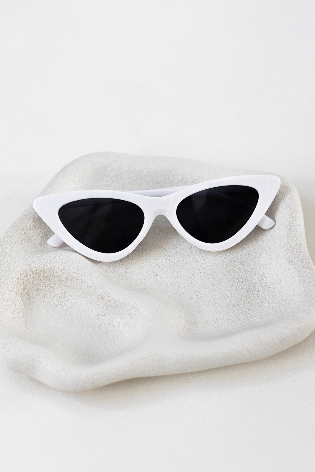 Brittany - White Cat Eye Sunglasses