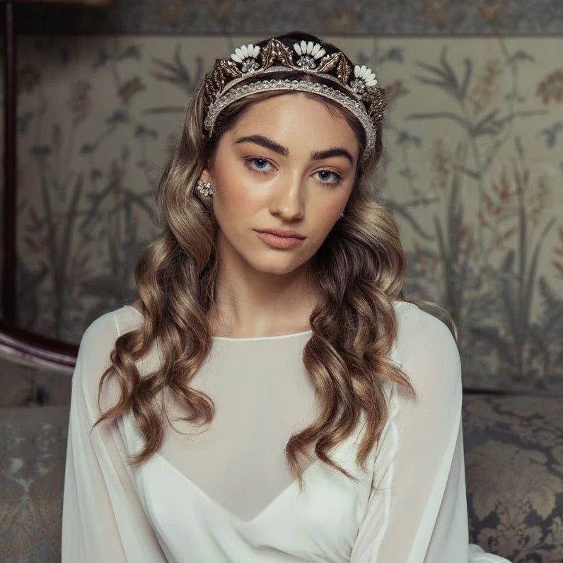 Buy A'el Este - Amadi - Bridal Beaded Headband - Clear Crystal online | The White Collection Australia