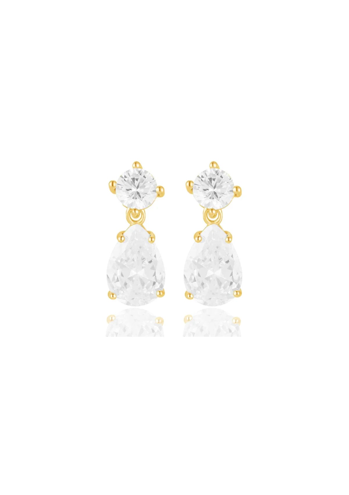 Lola Knight - Carmen - Crystal Drop Bridal Earrings - 18K Gold