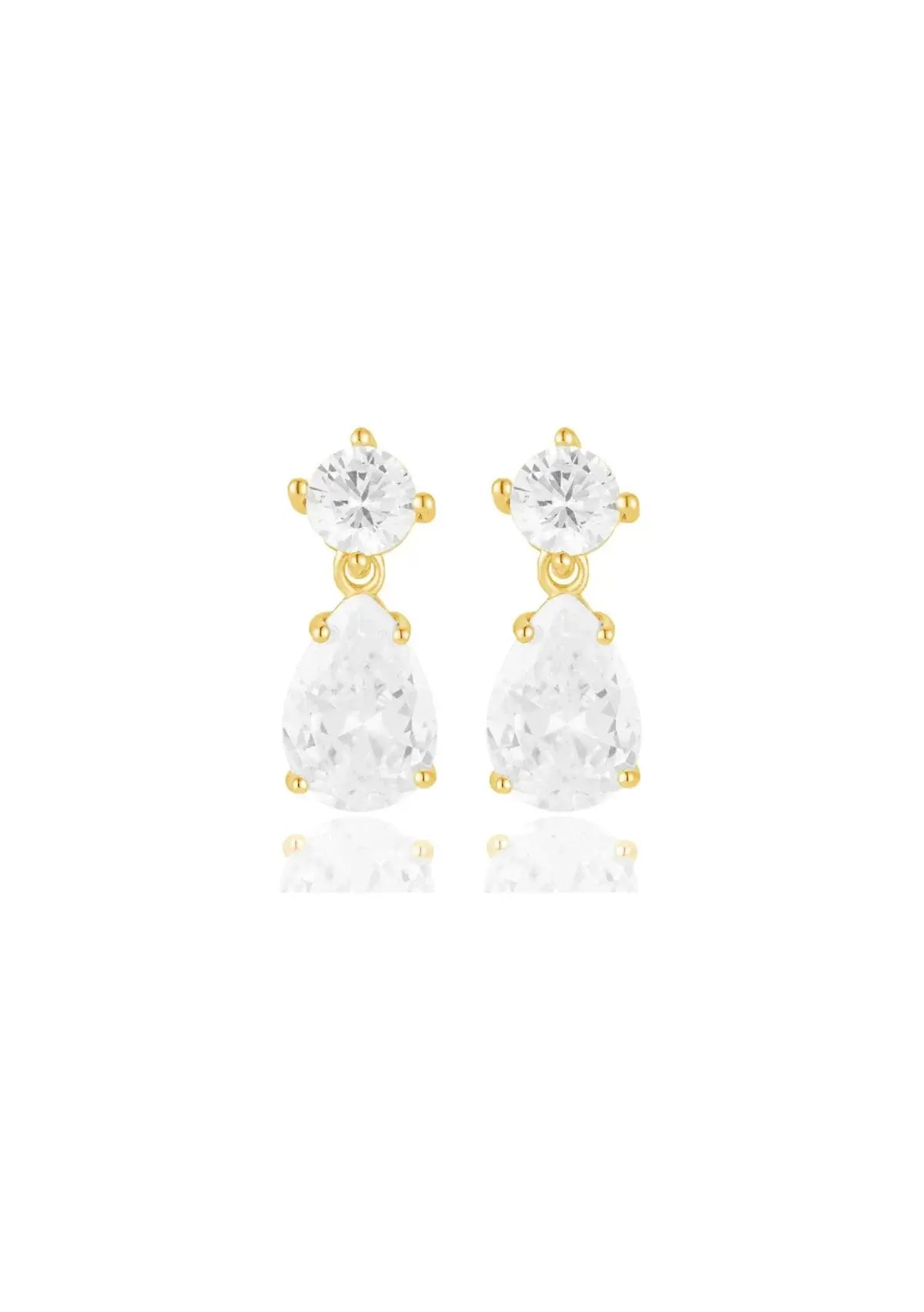 Buy Lola Knight - Carmen - Crystal Drop Bridal Earrings - 18K Gold online | The White Collection Australia
