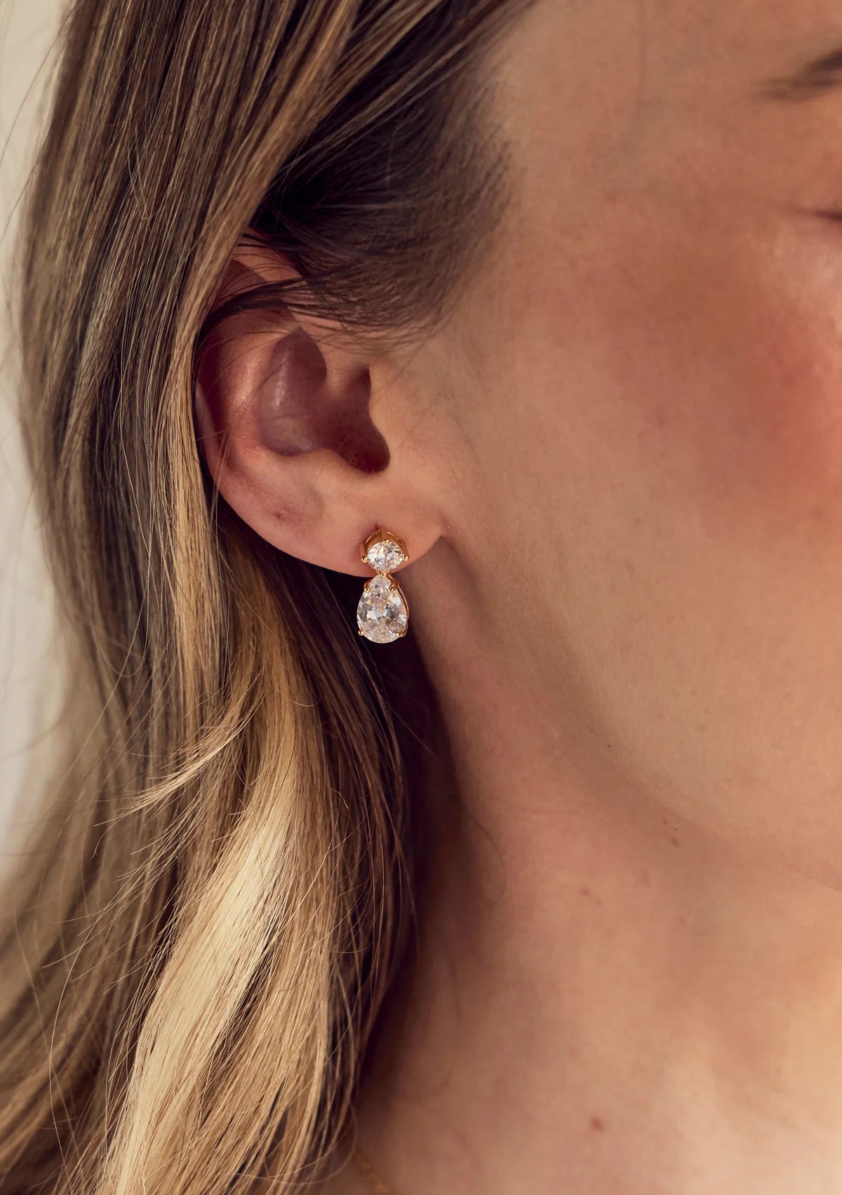 Lola Knight - Carmen - Crystal Drop Bridal Earrings - 18K Gold