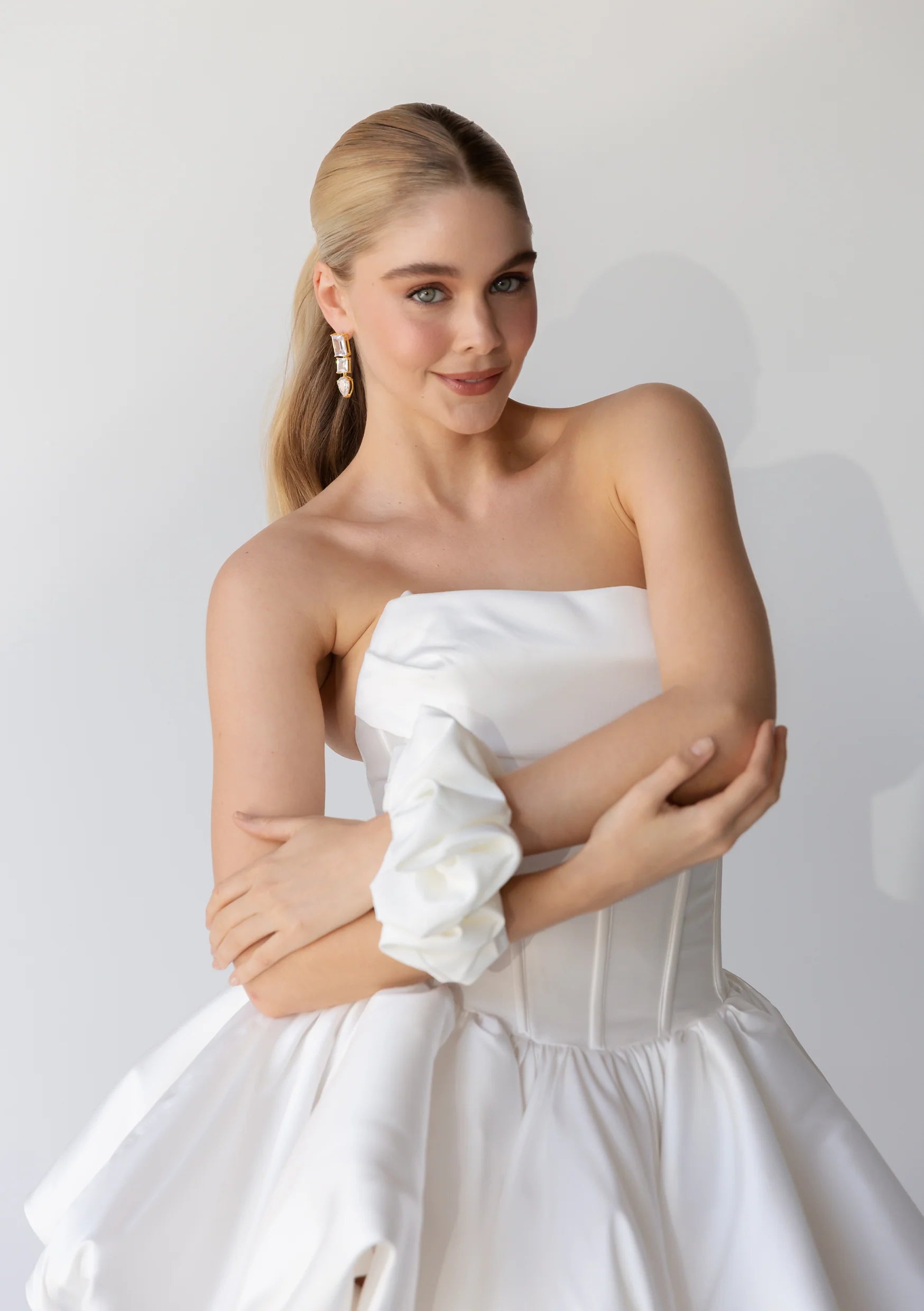 Buy Lola Knight - Cece Crepe Scrunchie - Ivory online | The White Collection Australia