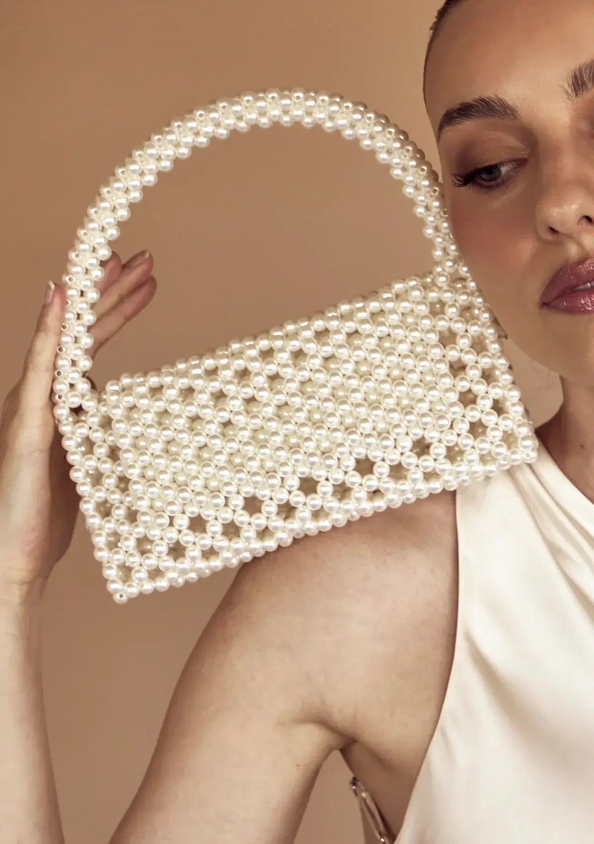 Buy Lola Knight - Coco Ivory Pearl Bag online | The White Collection Australia