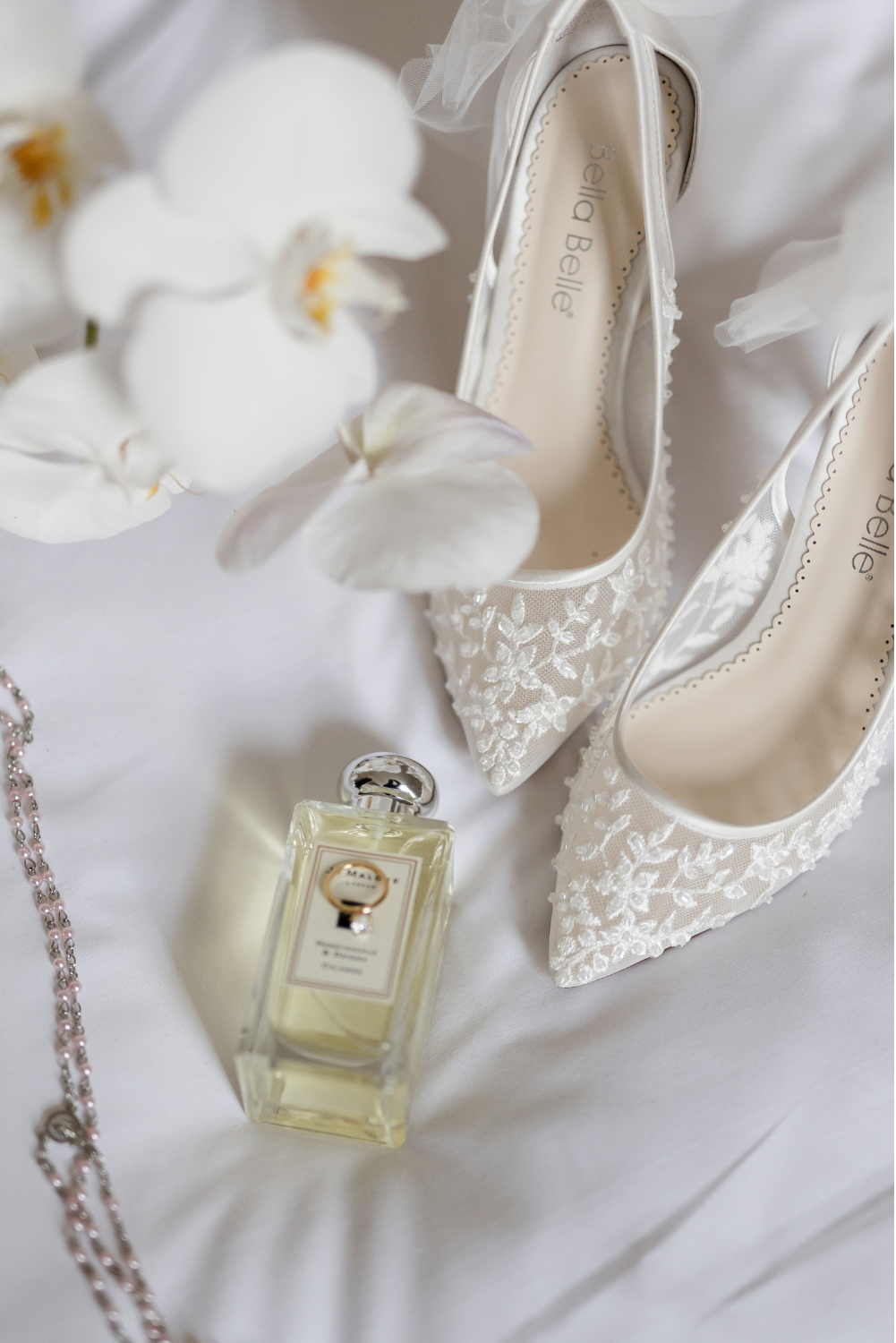 Edna - Floral and Tulle Bow Pump