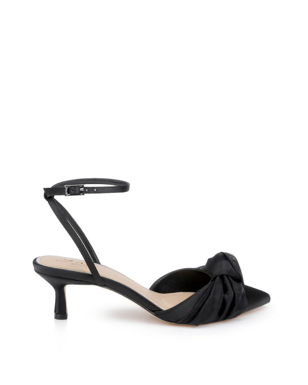 Favor - Pointed Toe Kitten Heels - Black