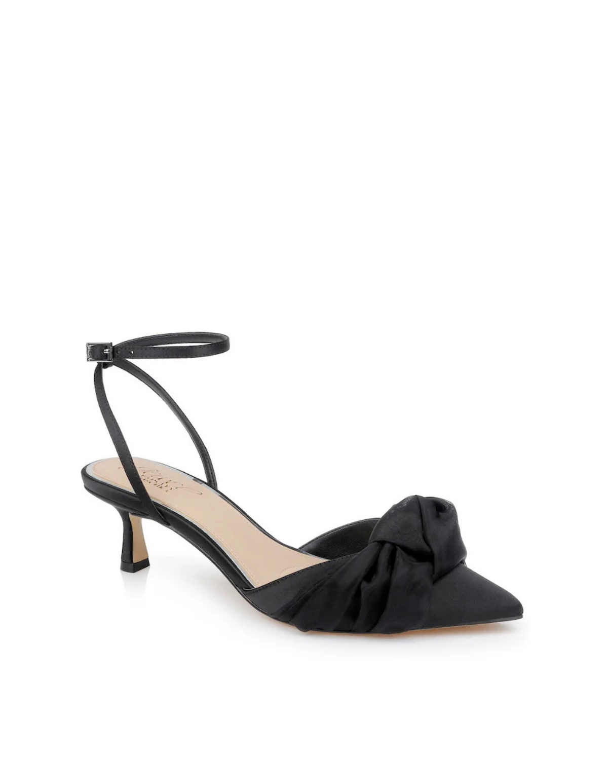 Favor - Pointed Toe Kitten Heels - Black