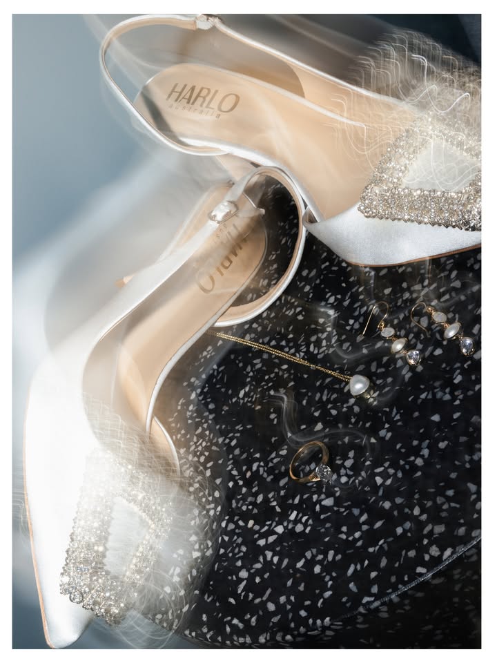 Freya - Pointed Toe Slingback Stiletto with Crystal Buckle - Soft White