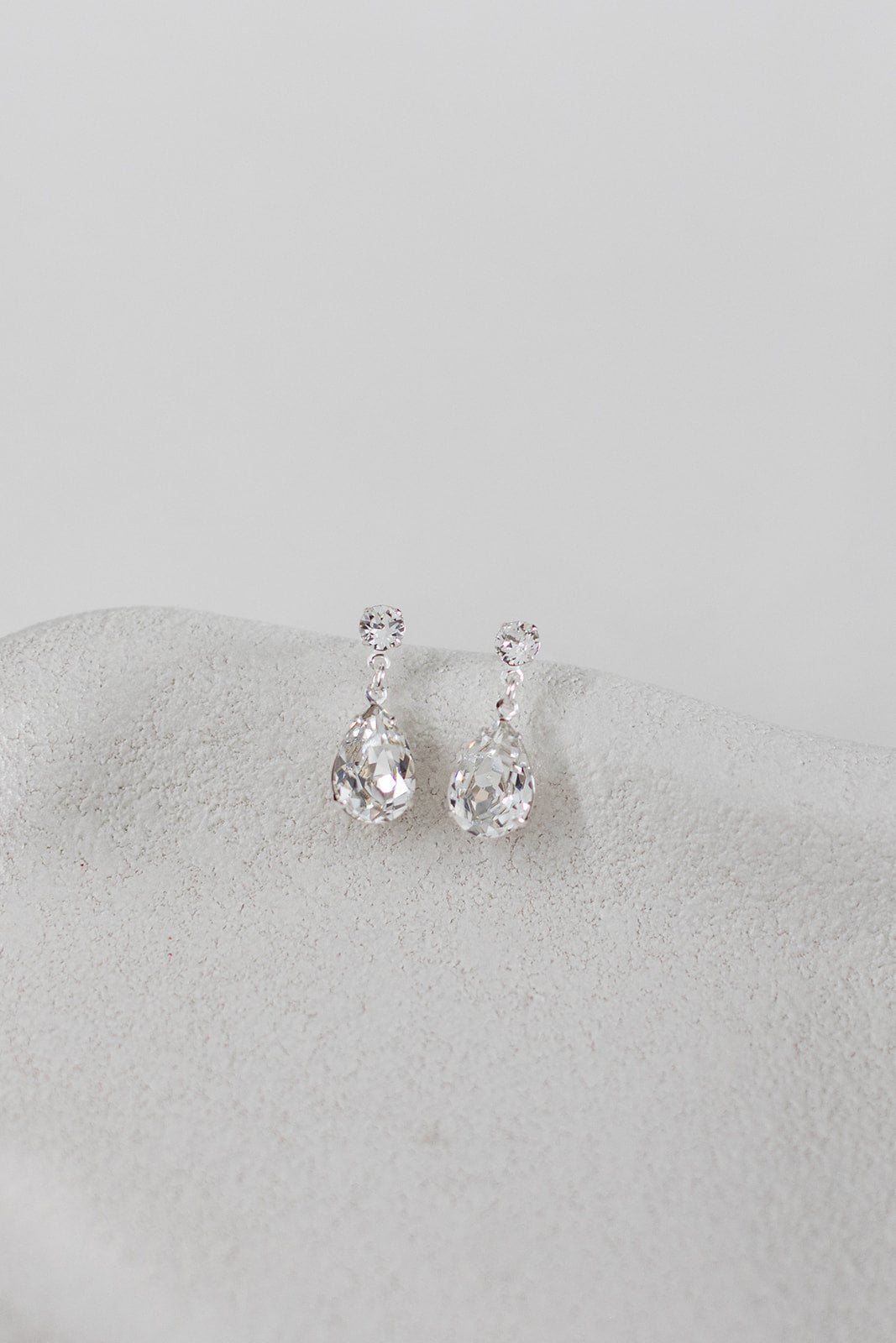 Buy Hannah - Swarovski Pear Drop Bridal Earrings online | The White Collection Australia