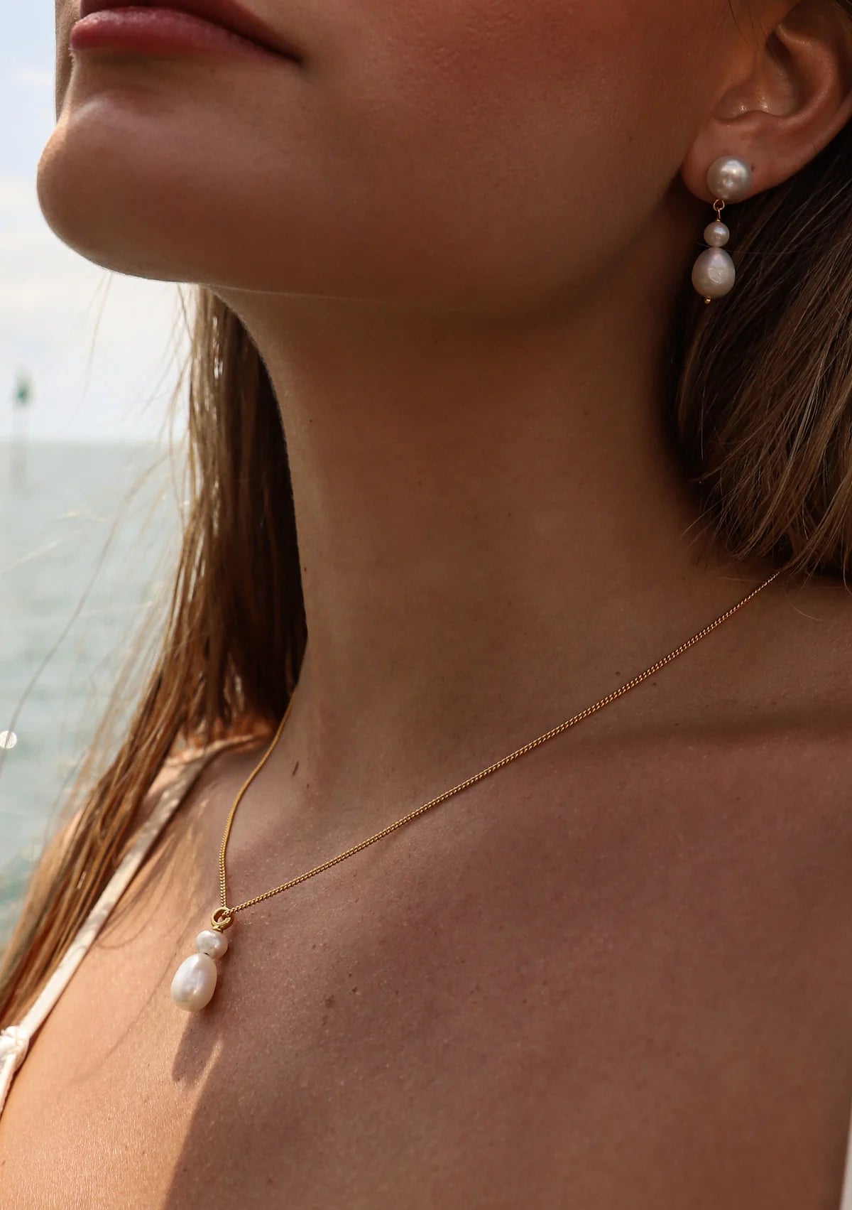 Buy Lola Knight - Holly Pearl Necklace - 18K Gold online | The White Collection Australia