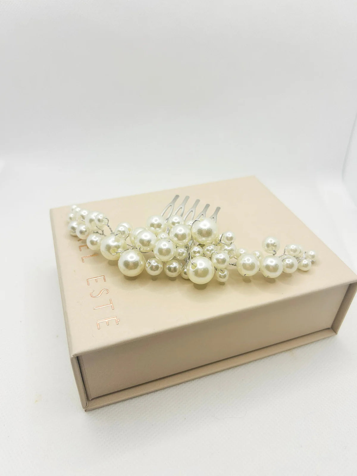 Buy A'el Este - Savannah - Pearl Bridal Comb - Silver online | The White Collection Australia