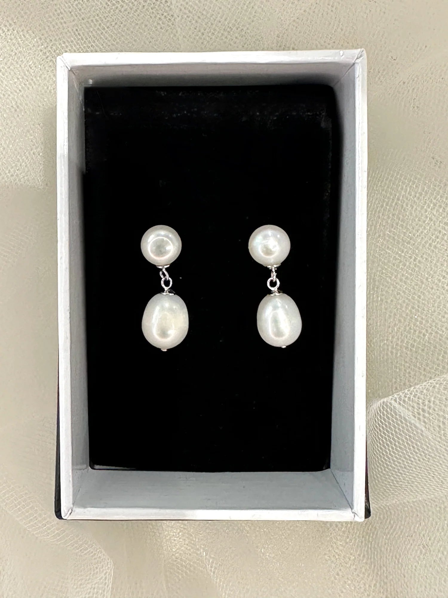 Buy Avery - Freshwater Pearl Drop Bridal Earrings online | The White Collection Australia