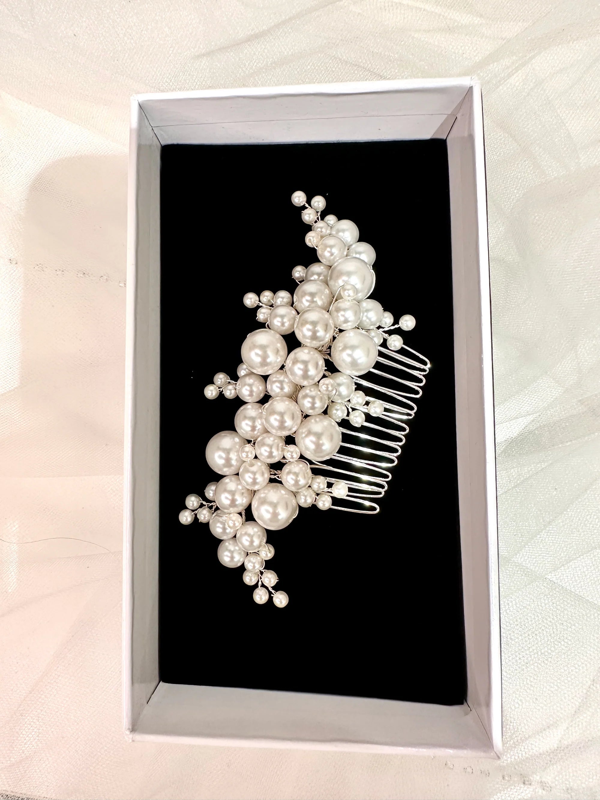 Isabella - Pearl Cluster Bridal Comb