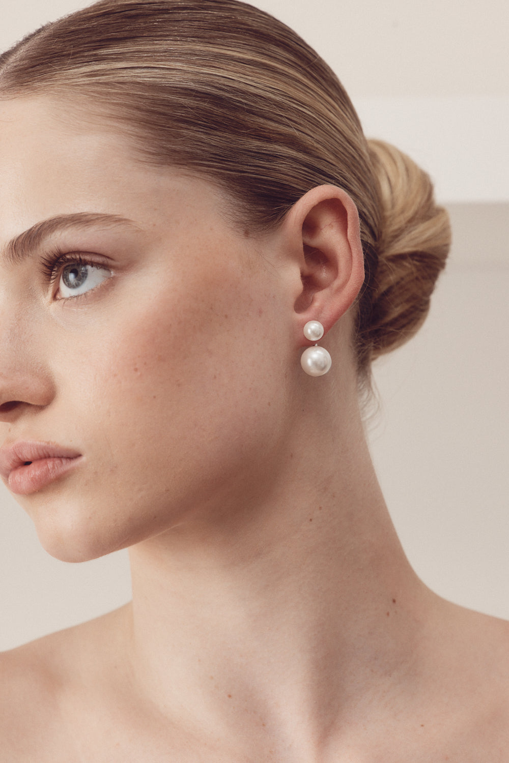 Buy Irina - Double Pearl Jacket Bridal Earrings online | The White Collection Australia