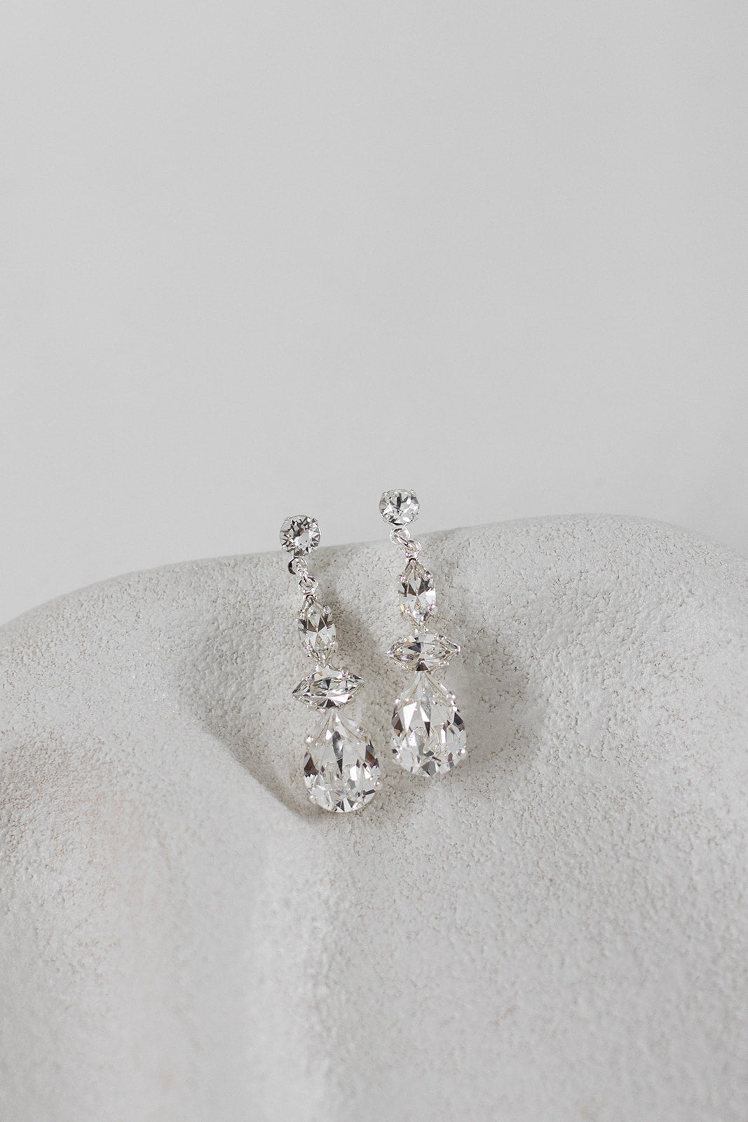 Buy Isabelle - Long Bridal Swarovski Crystal Drop Earrings online | The White Collection Australia