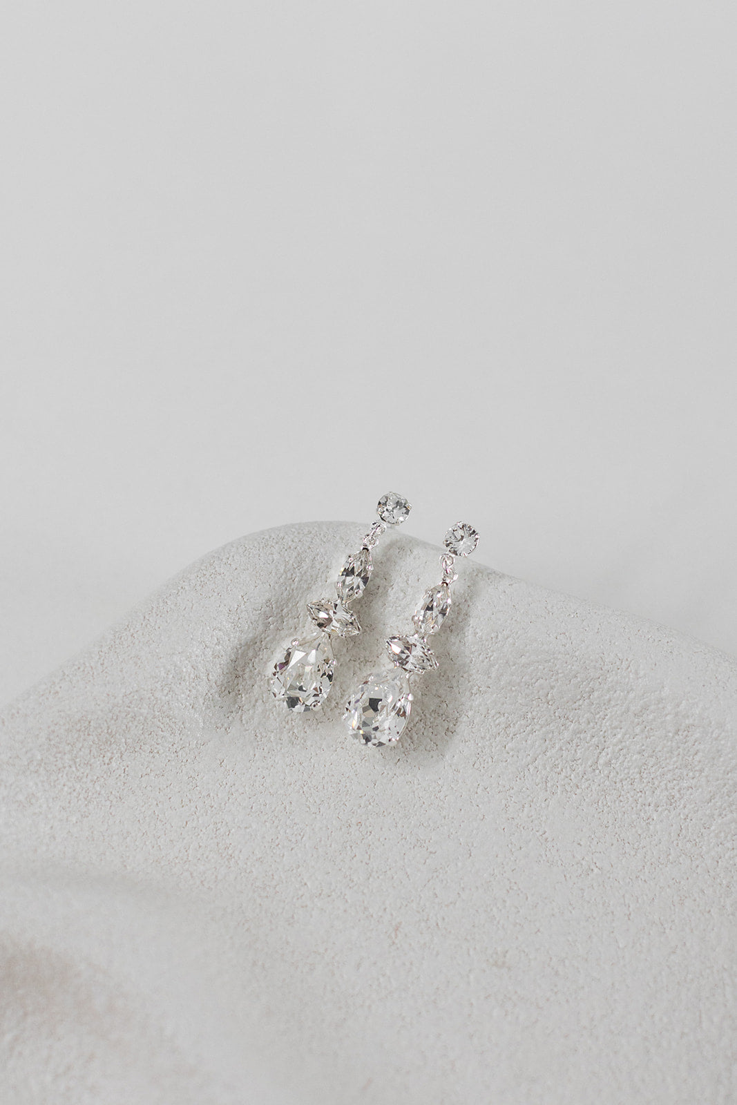 Buy Isabelle - Long Bridal Swarovski Crystal Drop Earrings online | The White Collection Australia
