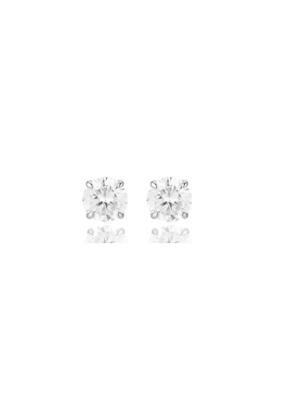 Buy Lola Knight - Jacinta - Crystal Stud Earrings - Silver online | The White Collection Australia
