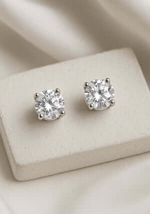 Buy Lola Knight - Jacinta - Crystal Stud Earrings - Silver online | The White Collection Australia