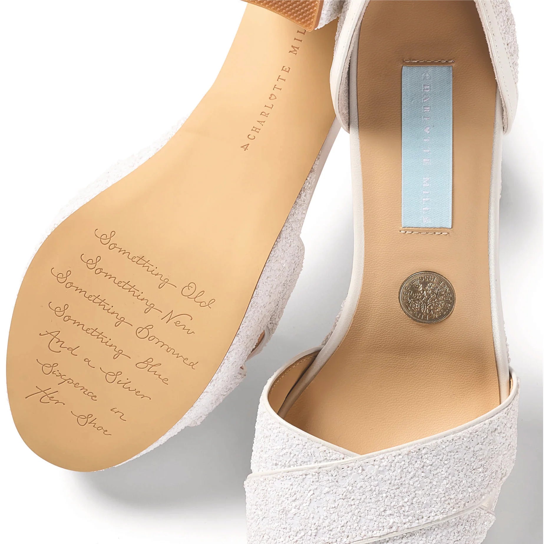 Kali - Pearl Encrusted Platform Bridal Block Heel - Size 5 Only