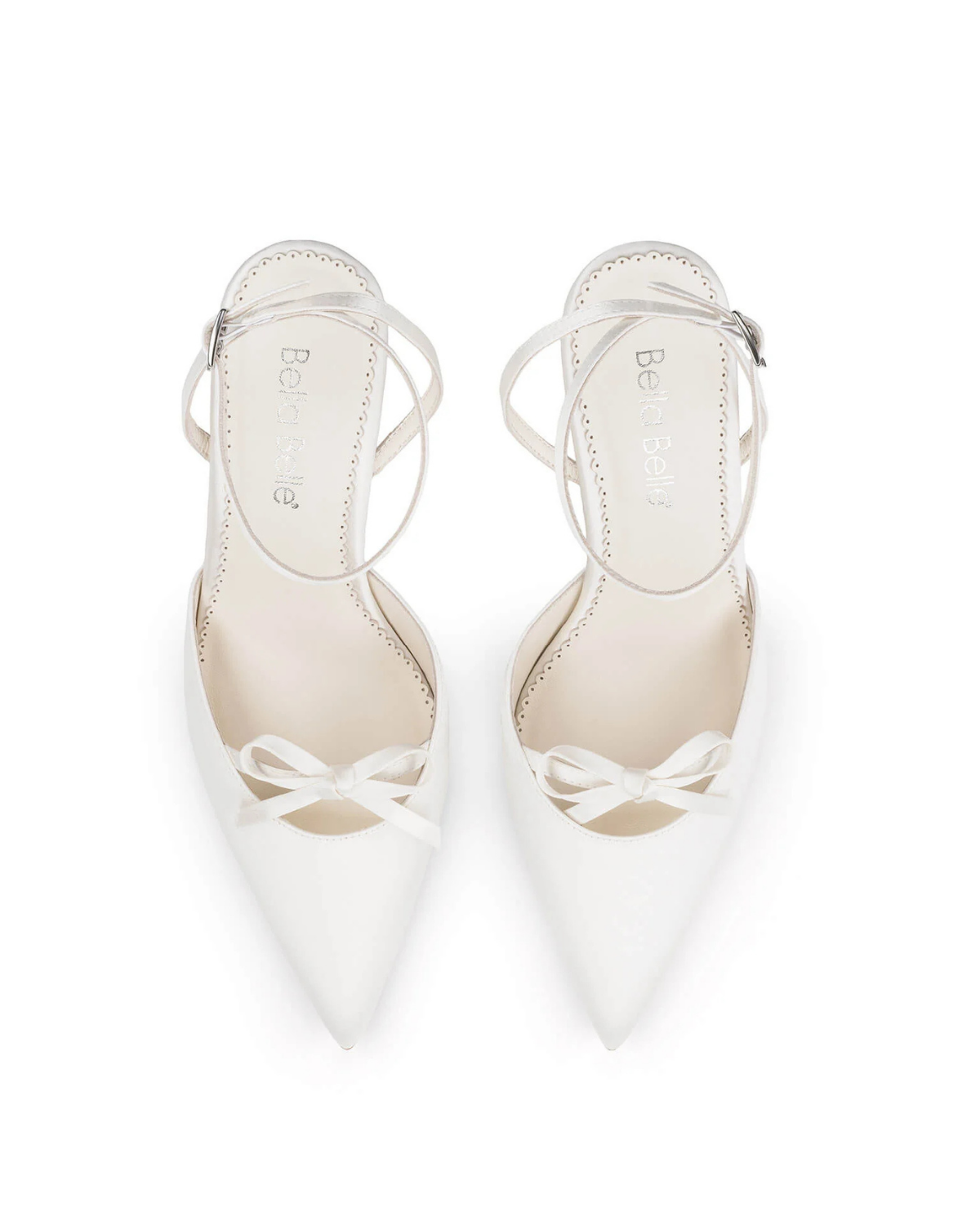 Lumi - Pearl Bridal Pumps with Petite Bow - Ivory