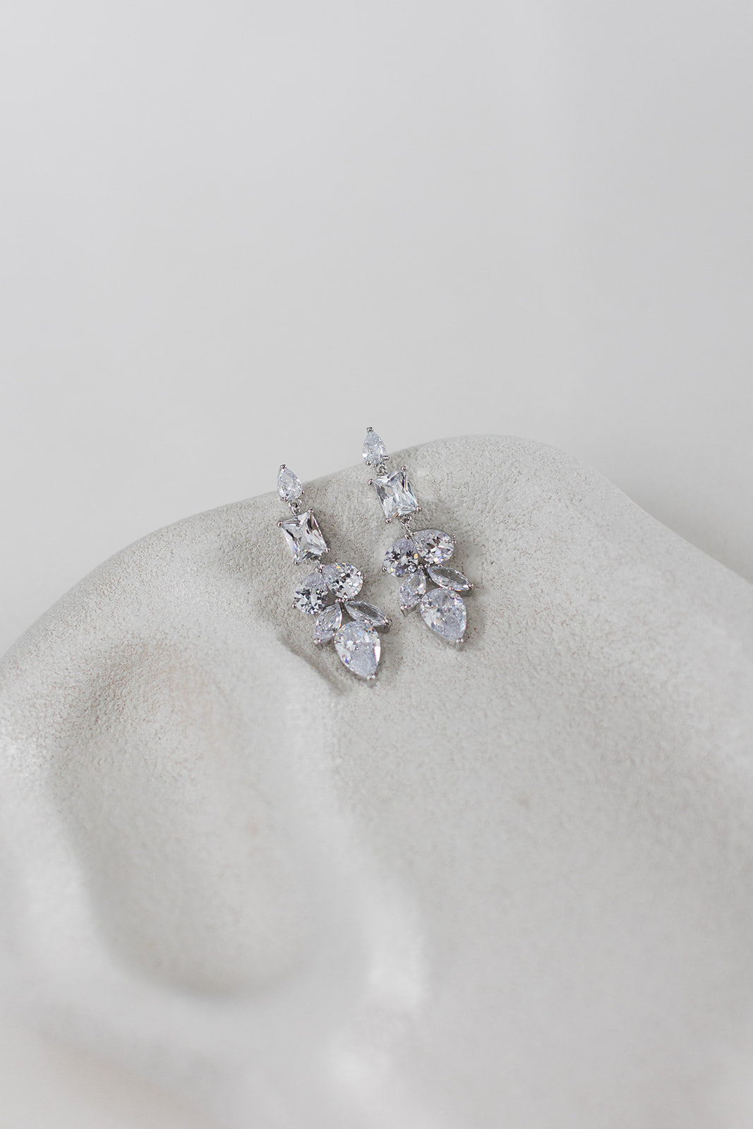Buy Lavinia - Mixed Crystal Bridal Statement Drop Earrings online | The White Collection Australia