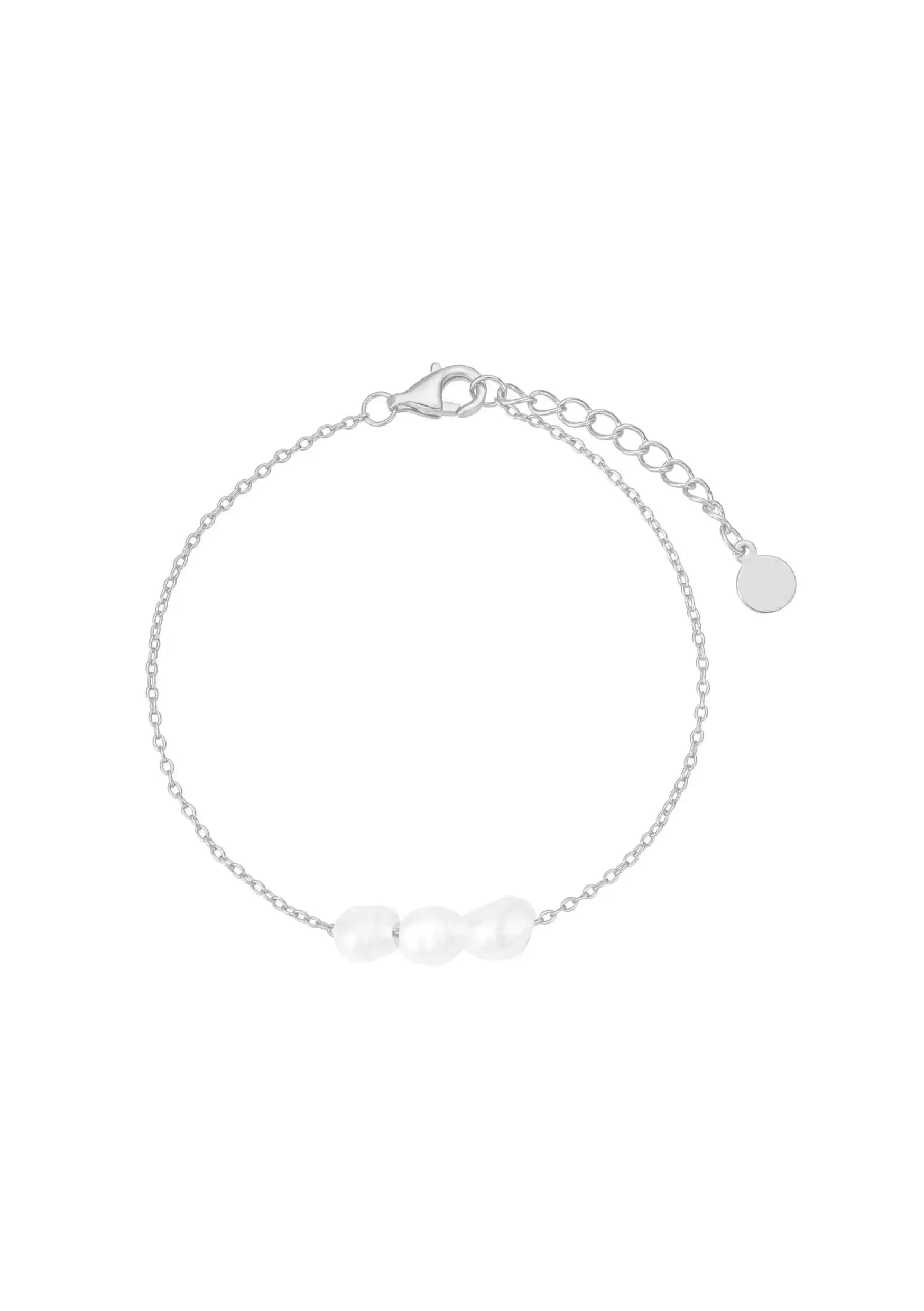 Buy Lola Knight - Lettie Pearl Bridal Bracelet - Silver online | The White Collection Australia