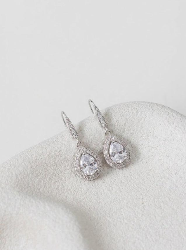 Mia - Art Deco Drop Bridal Earrings