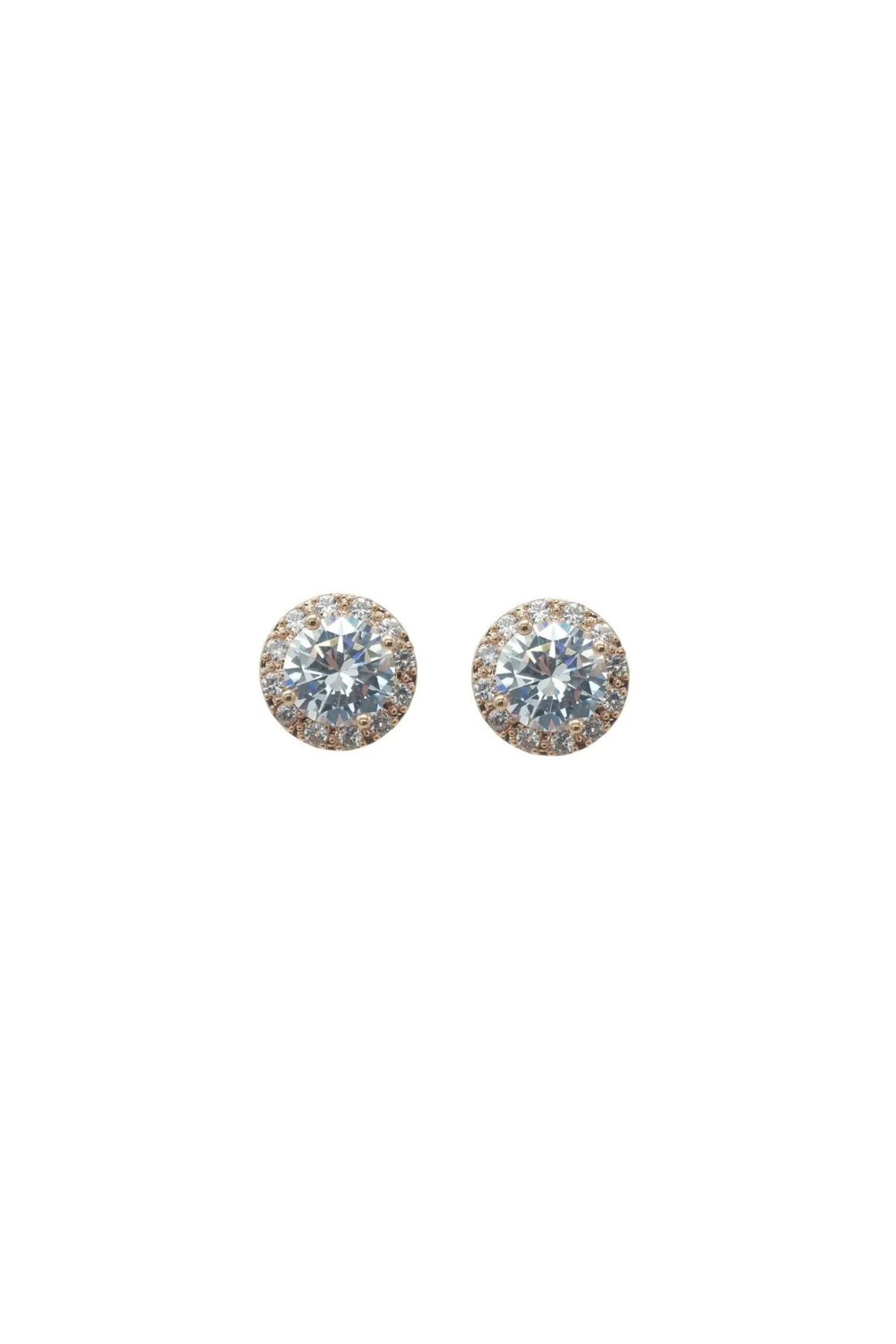 Natalie - Brilliant Round Crystal Stud Earrings