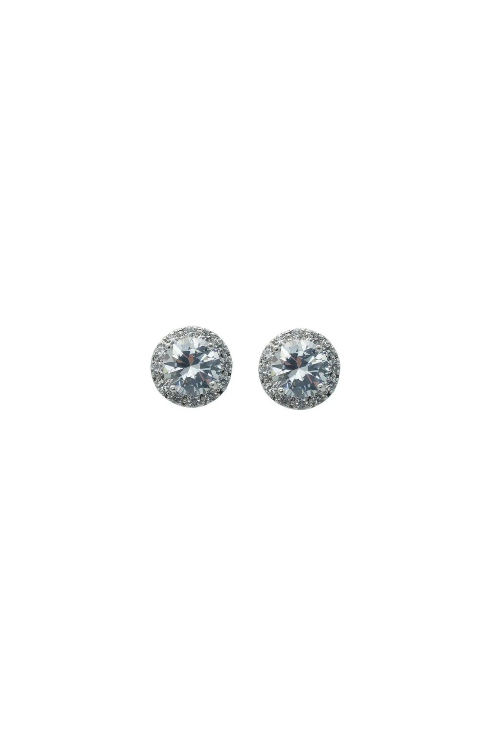 Natalie - Brilliant Round Crystal Stud Earrings