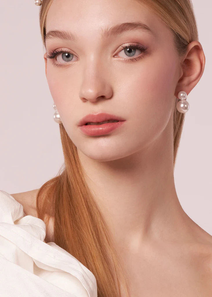 Buy Elizabeth Bower - Pearl Dublet Stud - Rhodium Silver online | The White Collection Australia