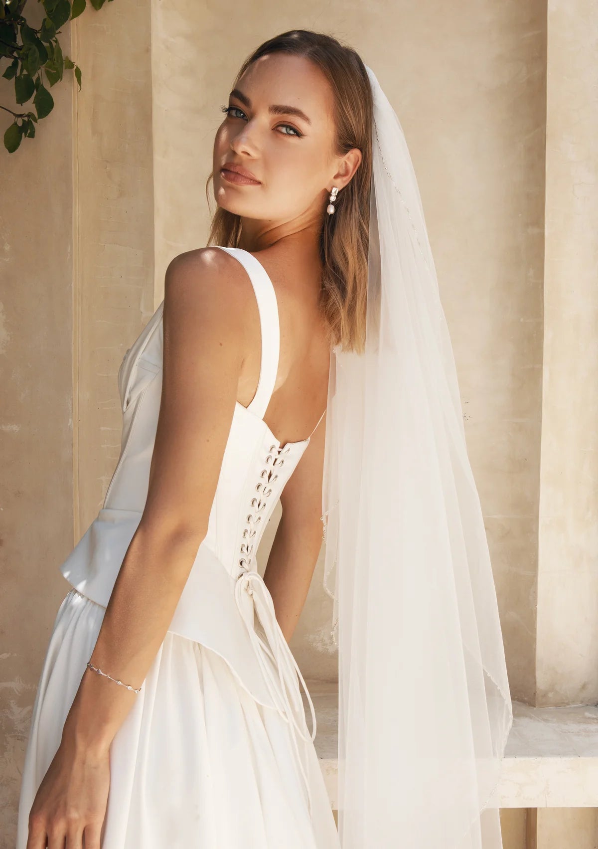 Lola Knight - River - Ivory Beaded Wedding Veil