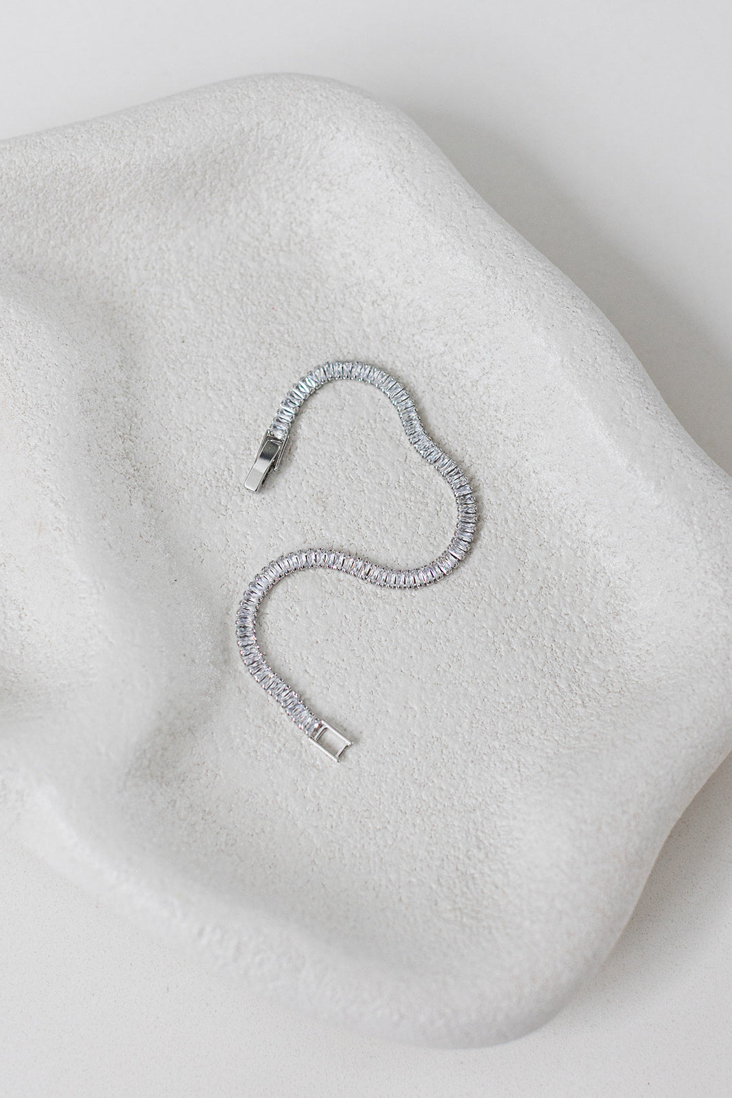 Buy Sidney - Delicate Bridal Tennis Bracelet Baguette Crystals online | The White Collection Australia