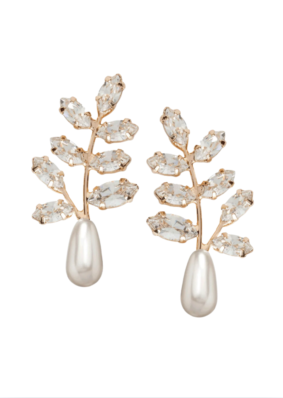 Elizabeth Bower - Eden Pearl & Crystal Mini Duet - Gold