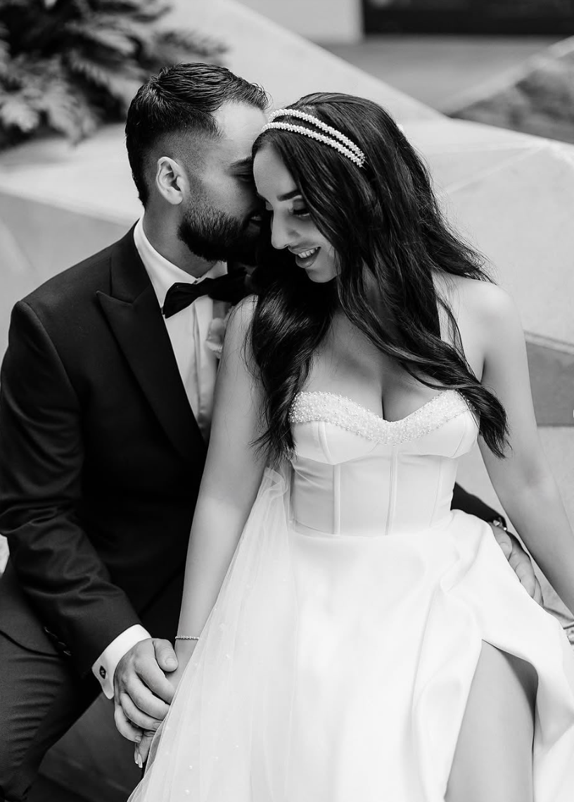 Buy Lauren - Crystal & Pearl Bridal Double Headband online | The White Collection Australia