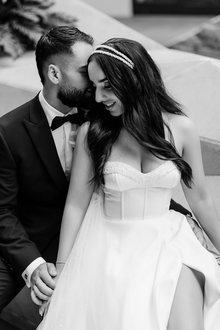 Buy Lauren - Crystal & Pearl Bridal Double Headband online | The White Collection Australia