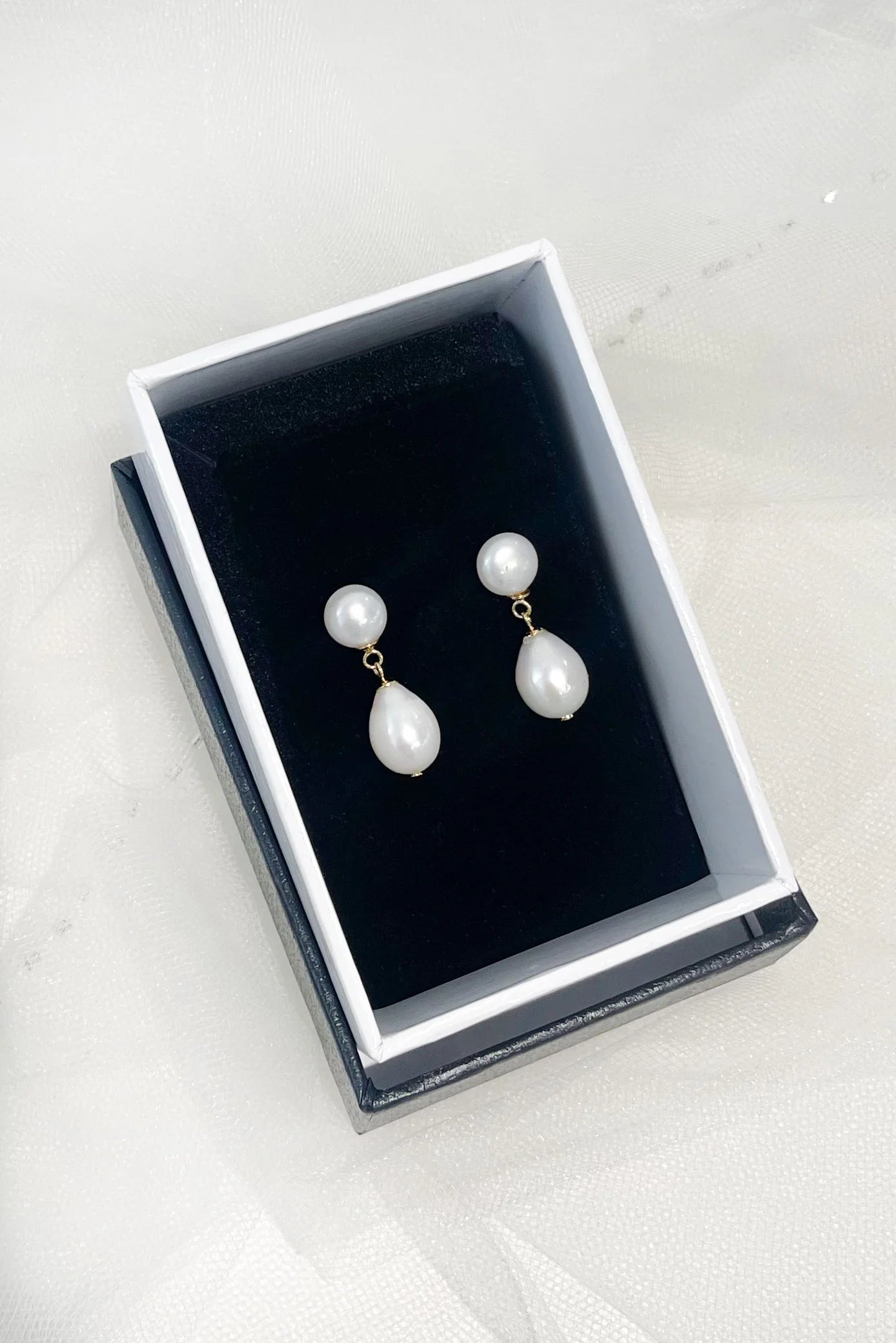 Buy Avery - Freshwater Pearl Drop Bridal Earrings online | The White Collection Australia