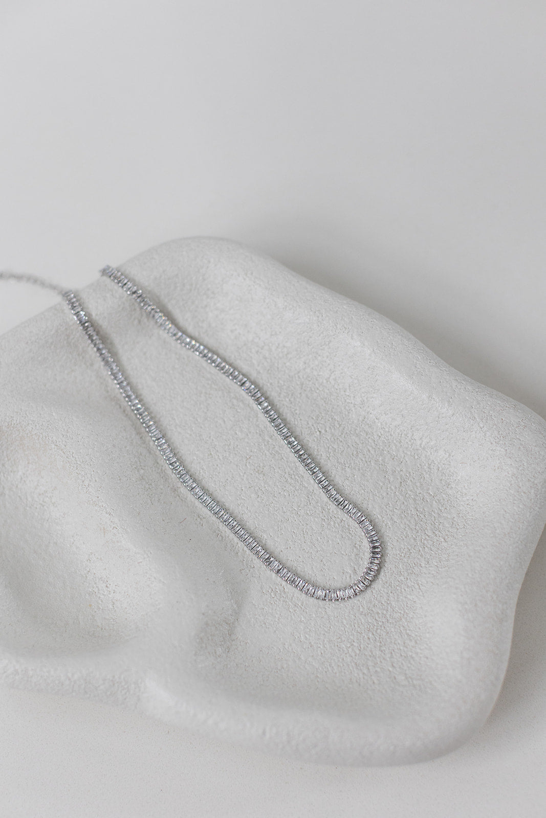 Buy Sidney - Classic Baguette Crystal Bridal Tennis Necklace online | The White Collection Australia