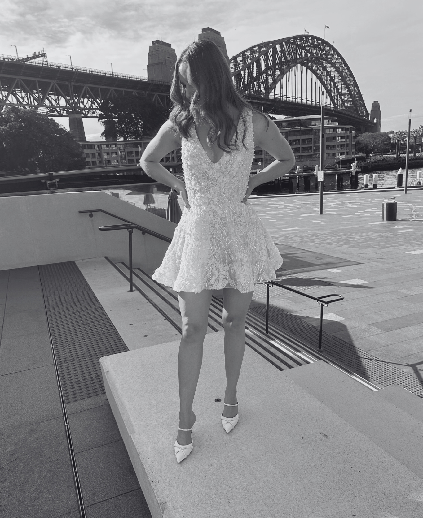 Grace - Pearl Embellished Stiletto Mule Heels - Soft White