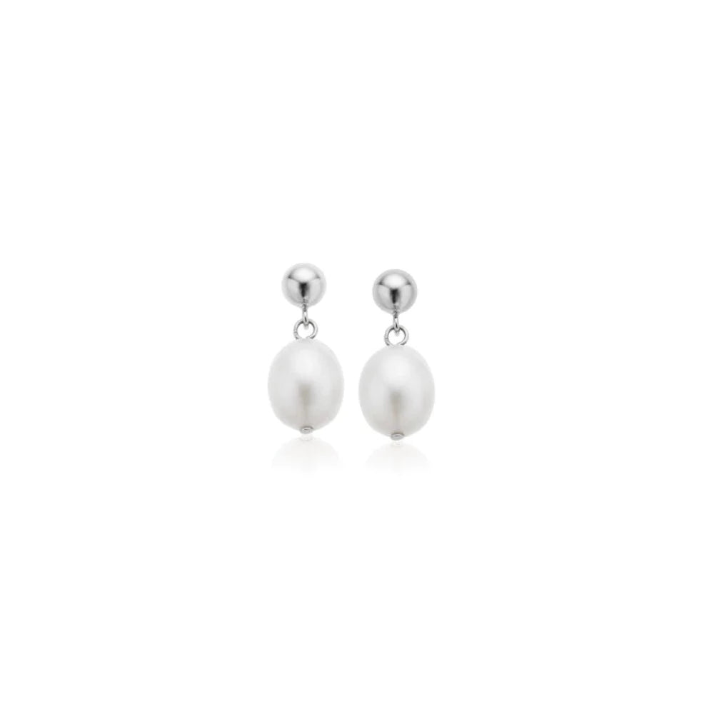 Buy A'el Este - Joya - Bridal Pearl Drop Earrings - Silver online | The White Collection Australia