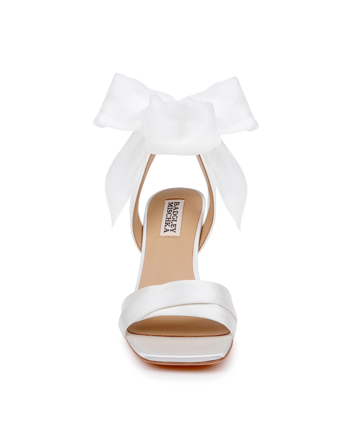 Yanis - Ankle Wrap Heeled Sandal - Soft White Satin