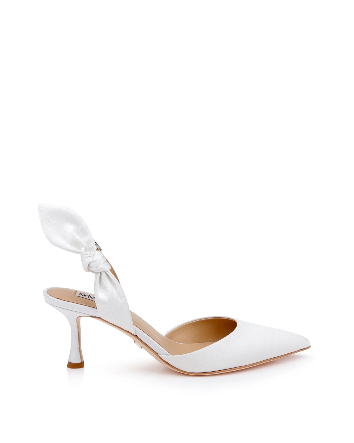 Yuan - Bow Slingback Pump - White Crepe